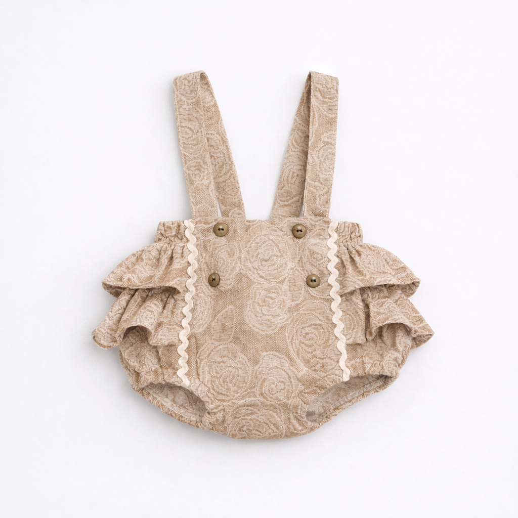 SOFT GÜL MOTİF KIZ BEBEK TULUM TEK PARÇA