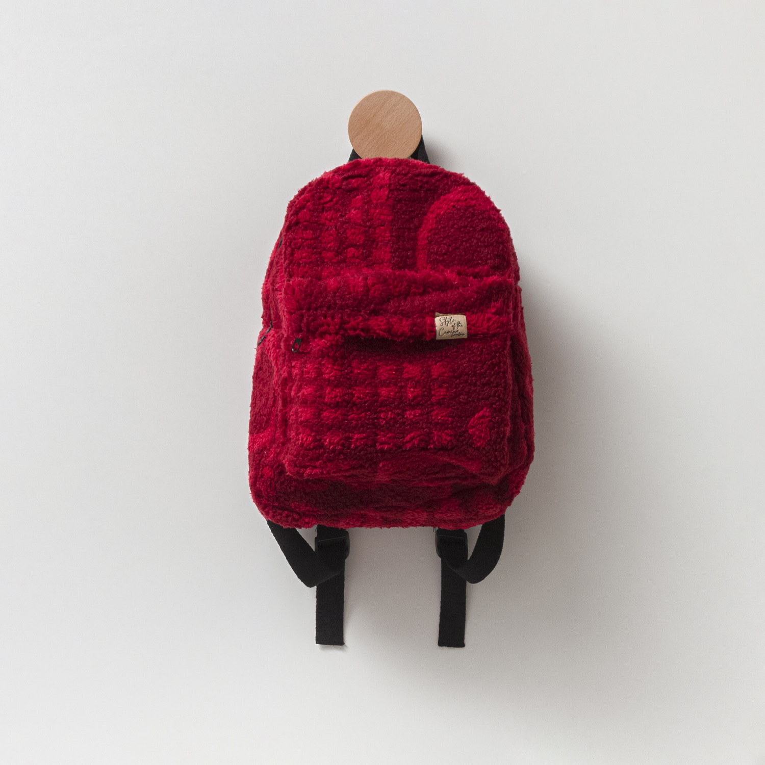 Cumino Fuşya Kırmızı Bej Kız Peluş Sırt Çantası 1-8 Yaş