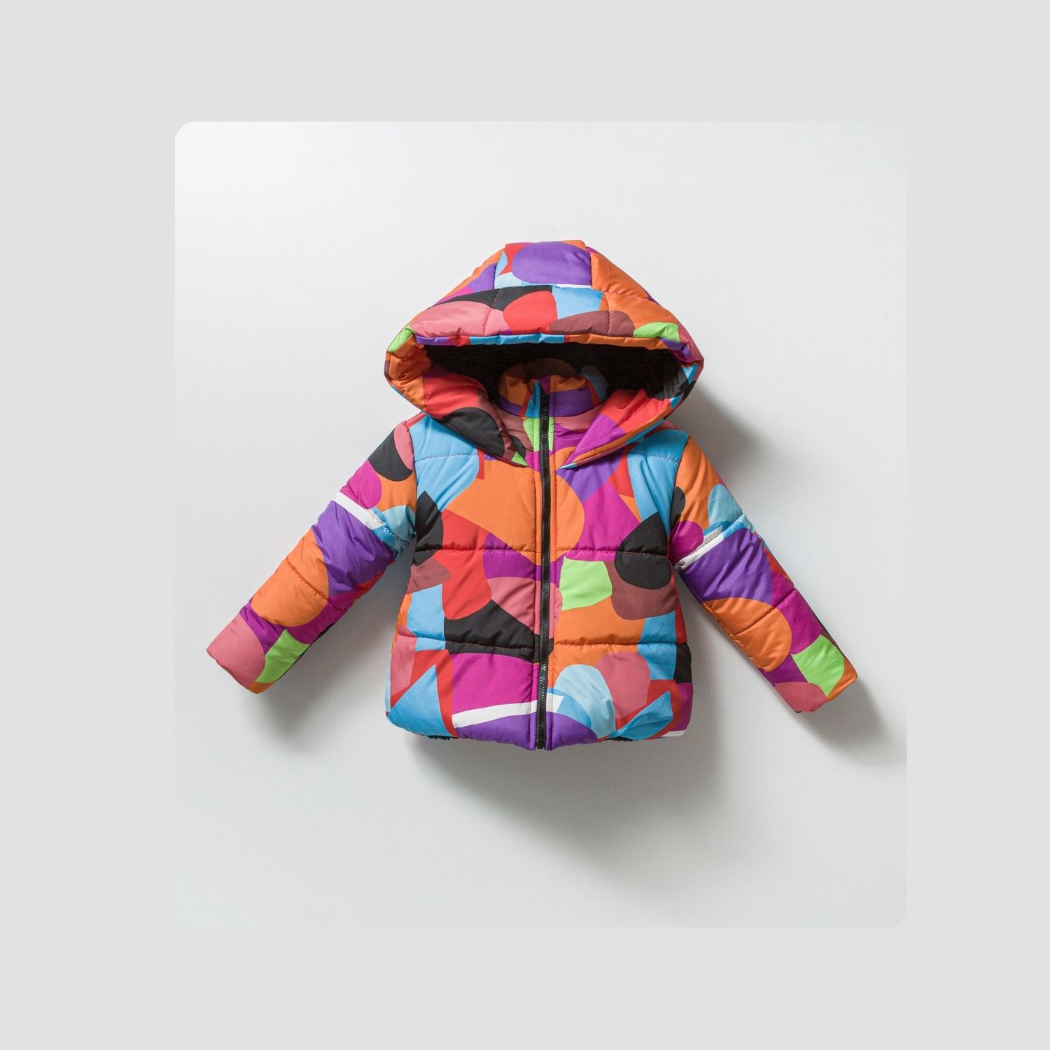 Cumino Playfull Kız Mavi Ekru Oranj Çok Renkli Çocuk Mont 2-3-4-5 Yaş