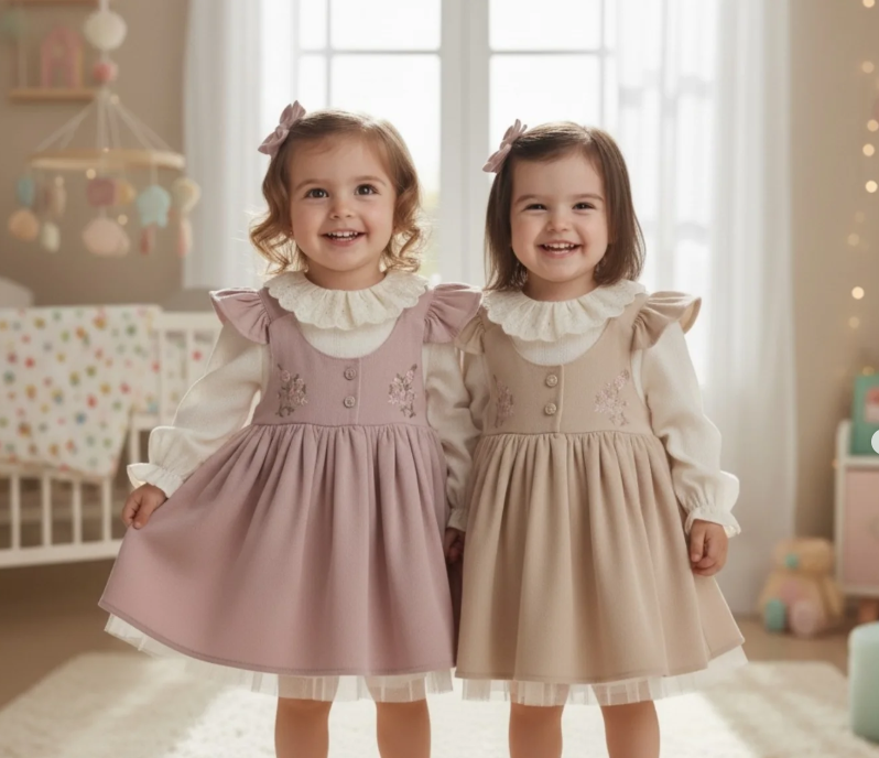 ÇİCEK NAKIŞKI KIZ BEBEK JİLE