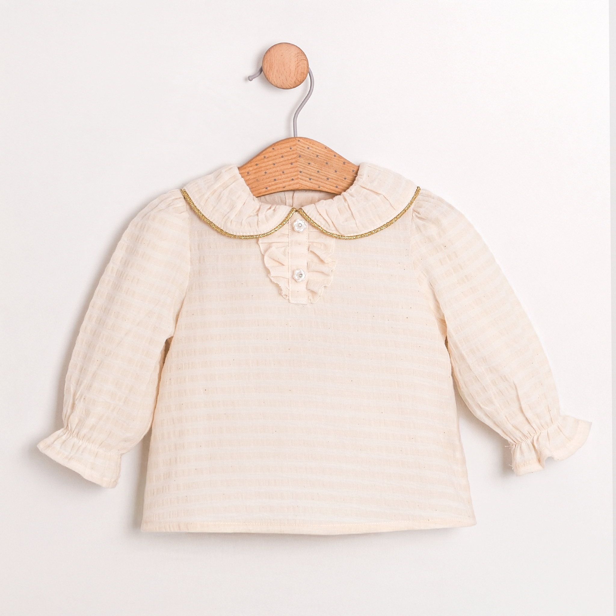 KIZ BEBEK DANTEL YAKALI GÖMLEK