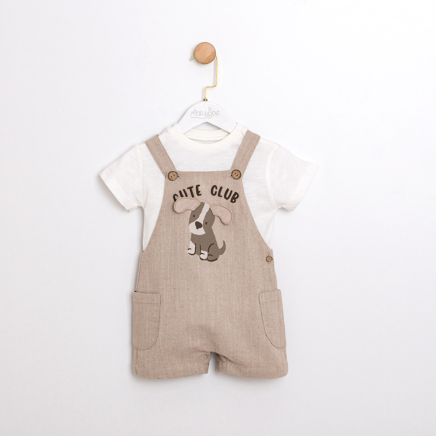 UZUN KULAKLI KÖPEK NAKIŞLI ERKEK SALOPET 2Lİ TAKIM