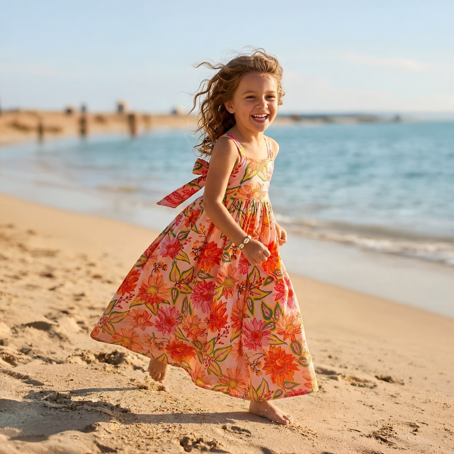 YAZIN NEŞESİ KIZ ÇOCUK  ELBİSE