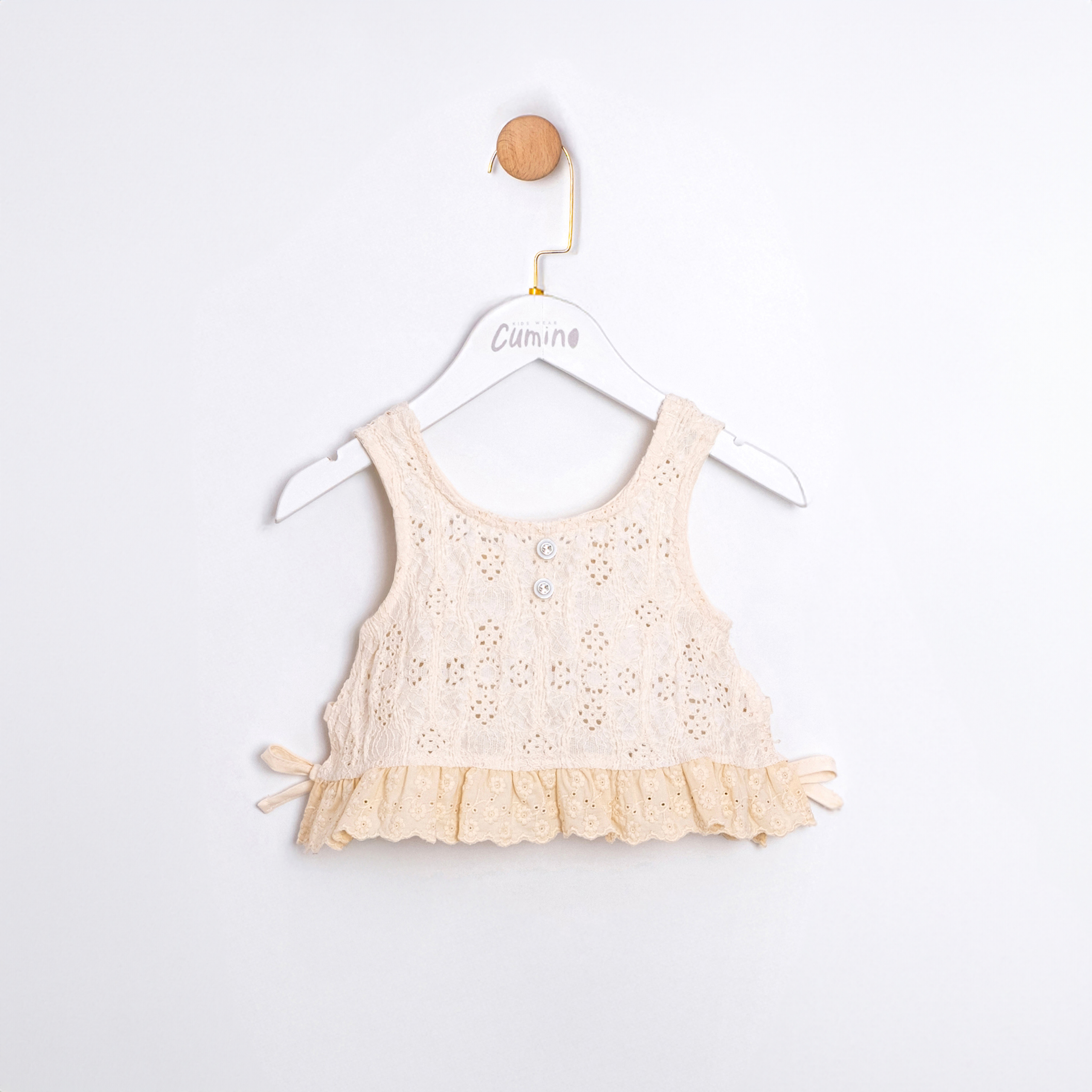 KIZ ÇOCUK KOLSUZ CROP BLUZ