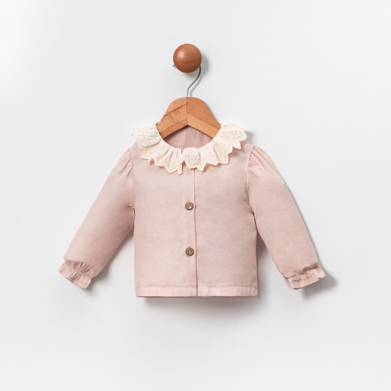 KIZ BEBEK DANTEL YAKALI GÖMLEK