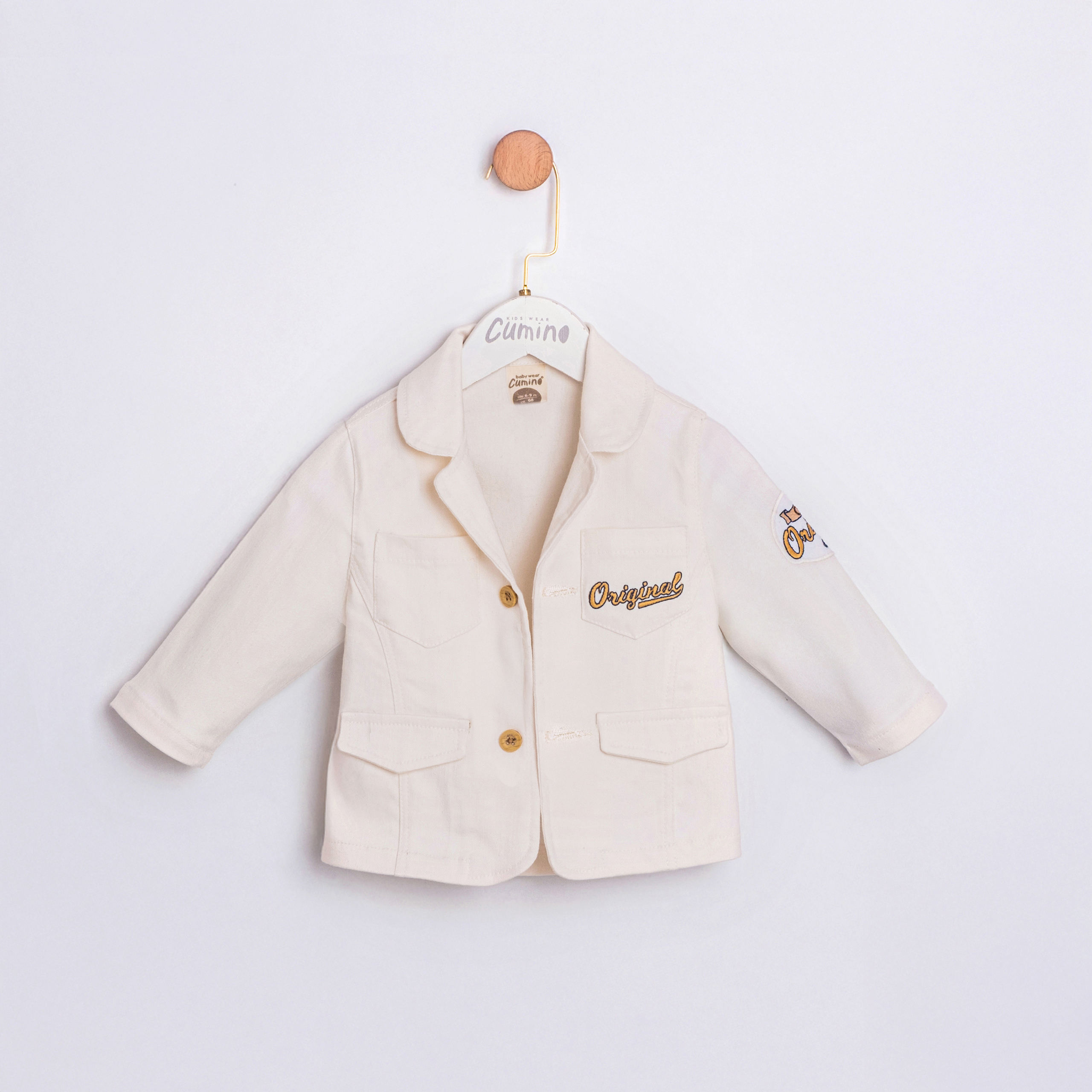 ERKEK BEBEK BEYAZ CEKET