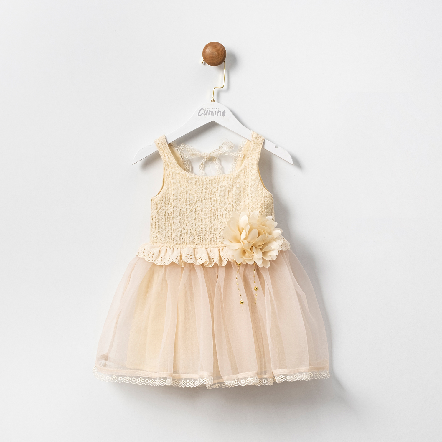 DANTELLİ TÜLLÜ KIZ ÇOCUK ELBİSE