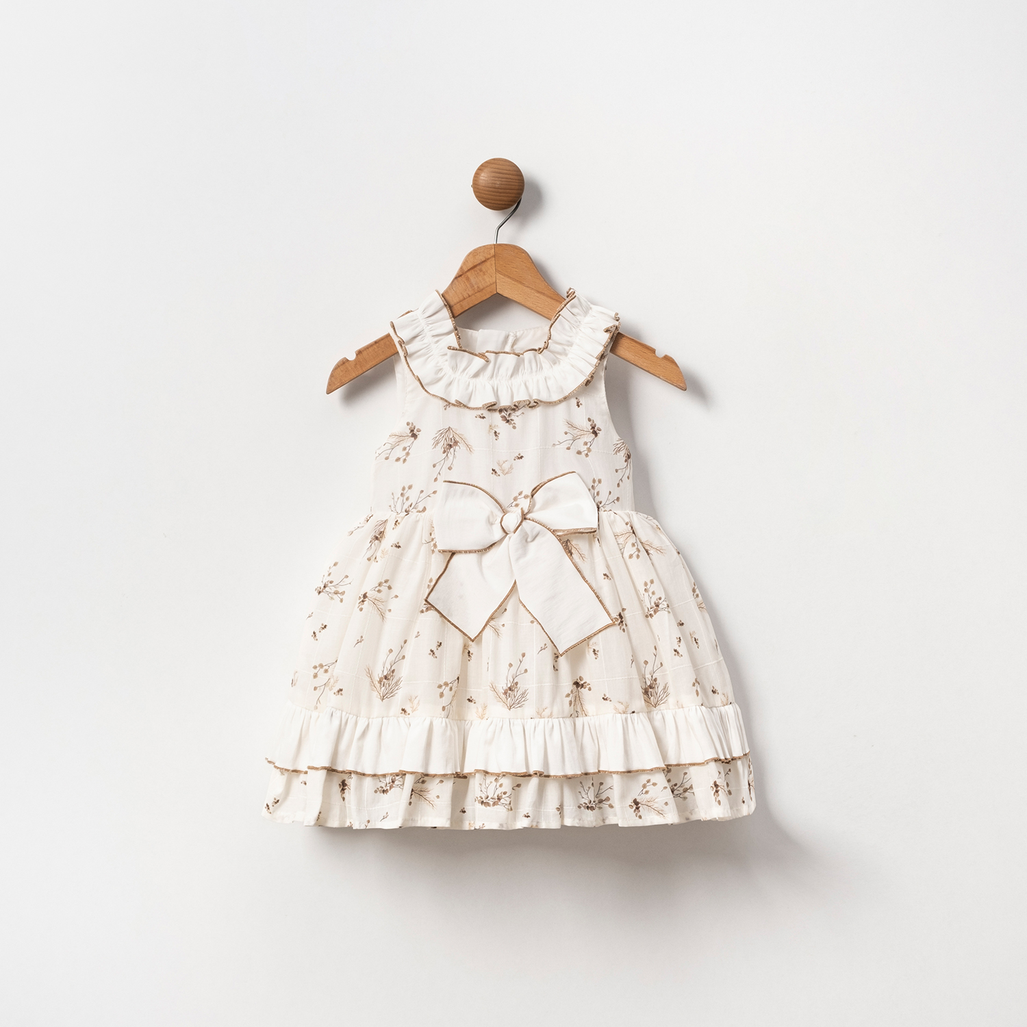 MİNİK ÇİÇEK DALLI KIZ ELBİSE