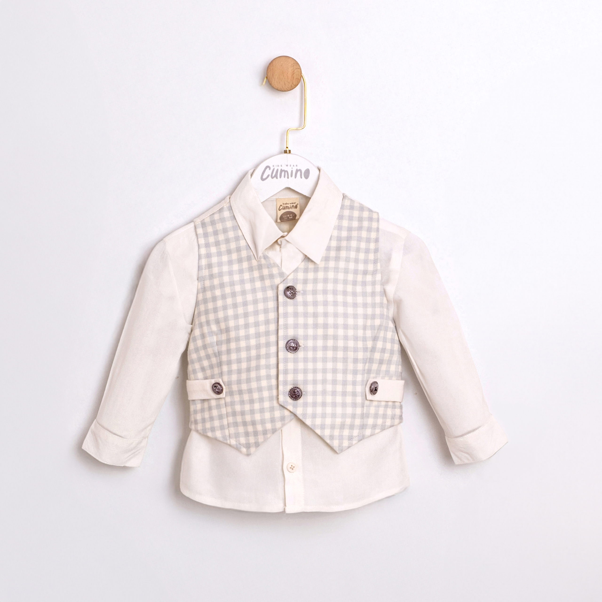 ERKEK 2Lİ TAKIM GÖMLEK YELEK