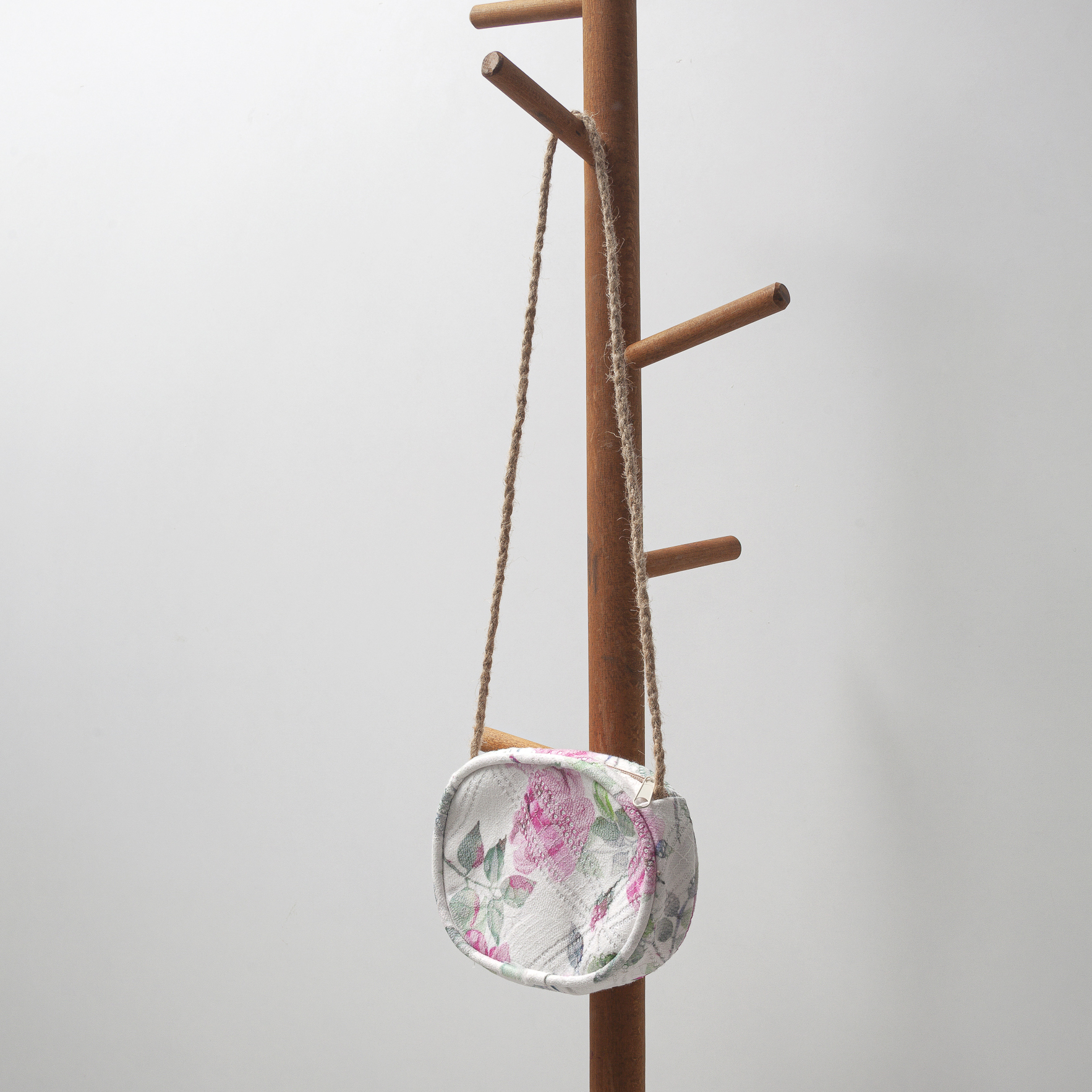 CUMİNO ÇİÇEKLİ FUŞYA SOMON KIZ YAN ASKILI ÇANTA 1-8 YAŞ