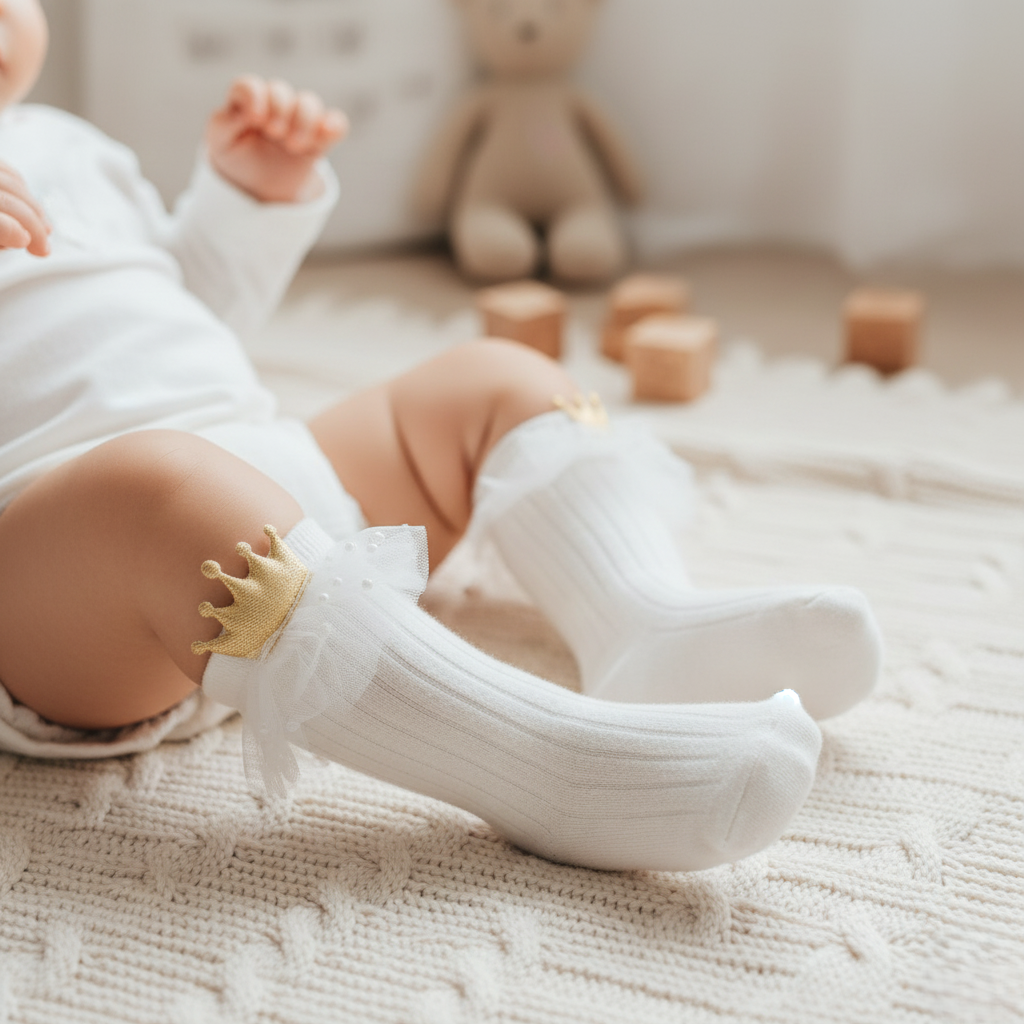 TÜLLÜ TAÇLI  6-18 AY 2-5 YAŞ KIZ ÇORAP