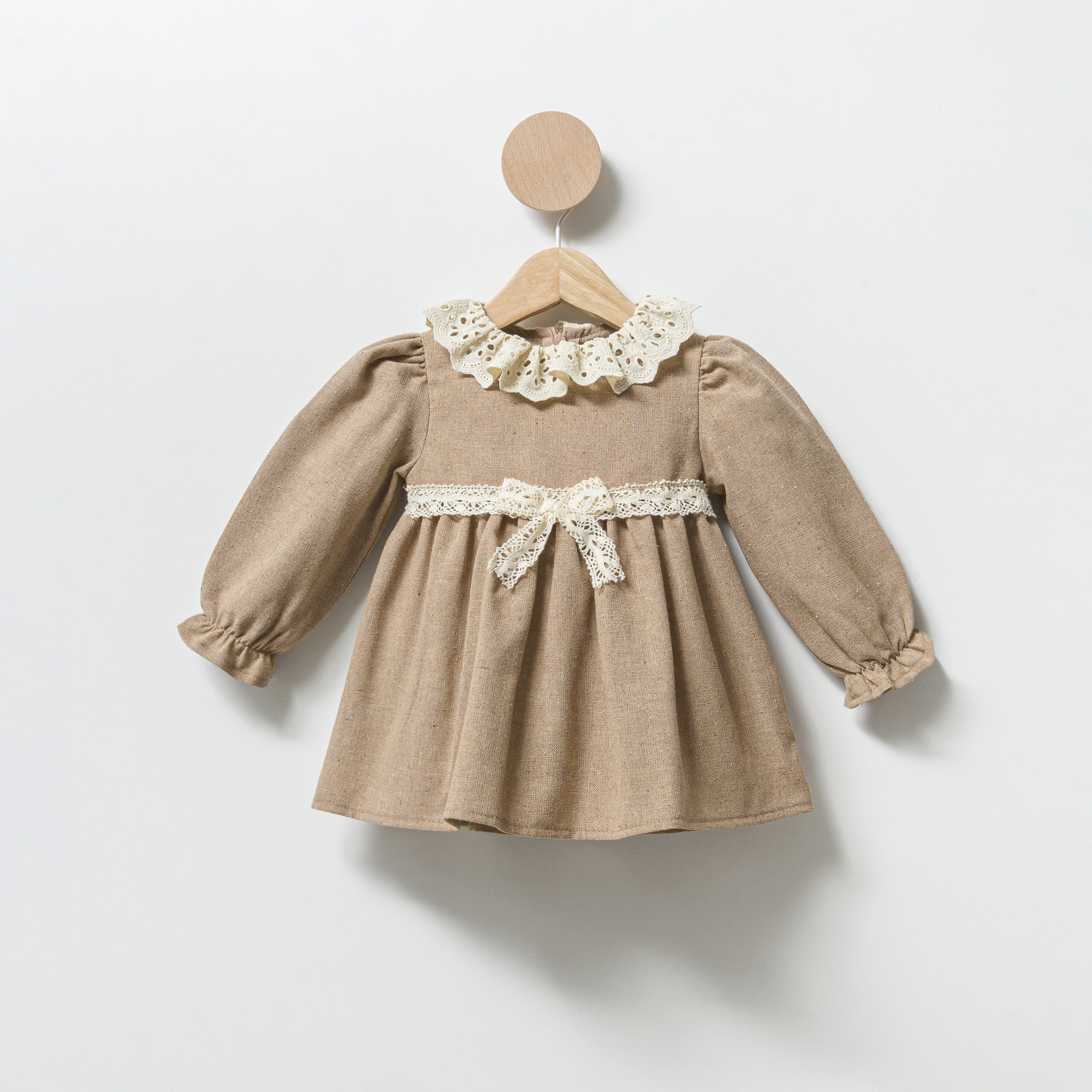 DANTEL DETAYLI KIZ ÇOCUK ELBİSE