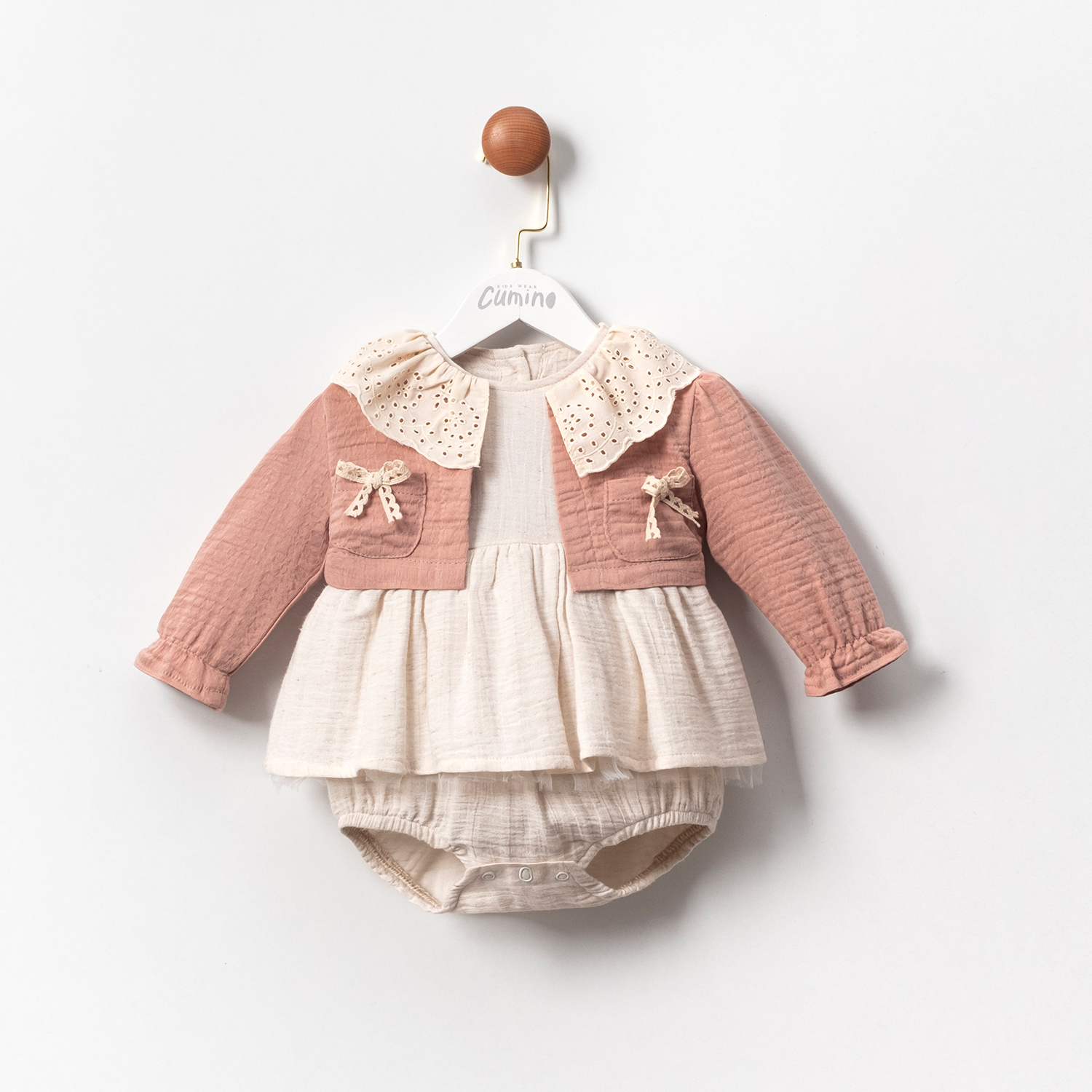 DANTEL YAKALI BOLEROLU KIZ ÇOCUK TAKIM